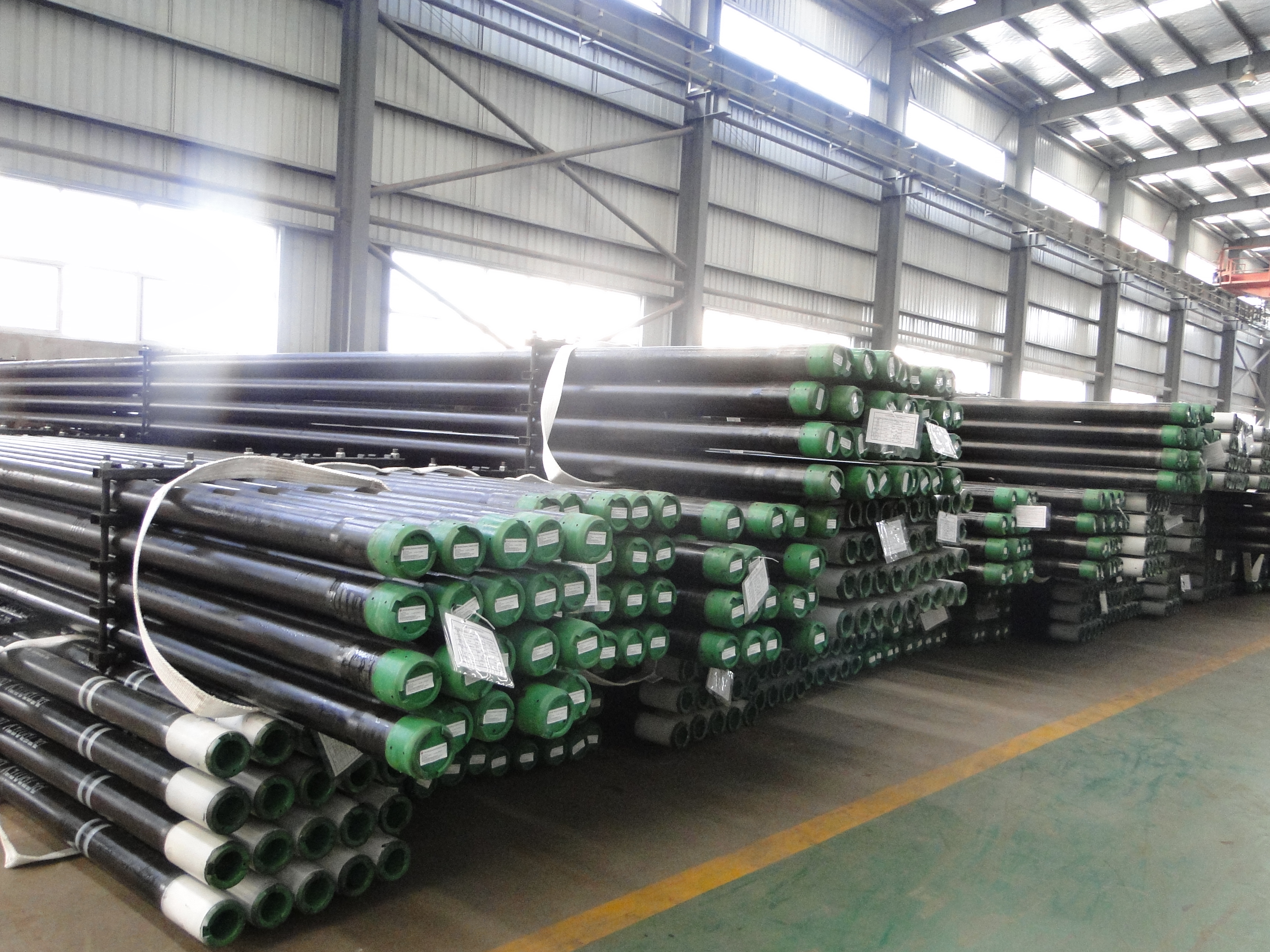 ERW casing — green coupling ends