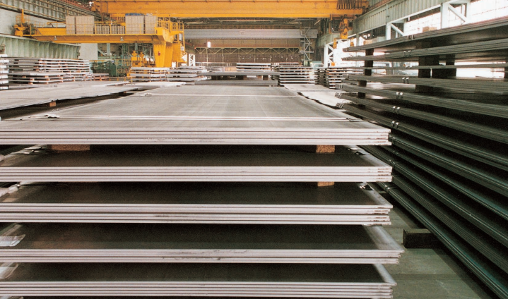 Hot-rolled plates — mill view
