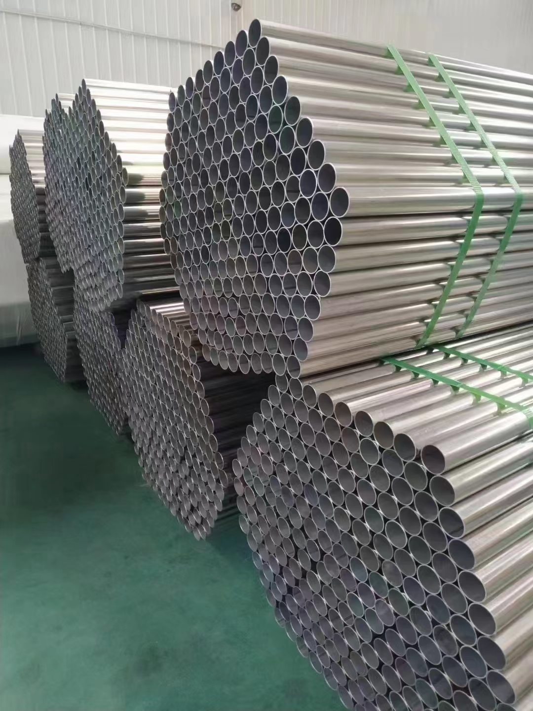 Welded stainless pipe — production line
